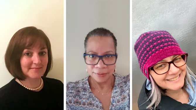 Betsy Maliborski, Hope Mentore-Smith and Jennifer Moore (from left to right).  Photos courtesy of CGI.