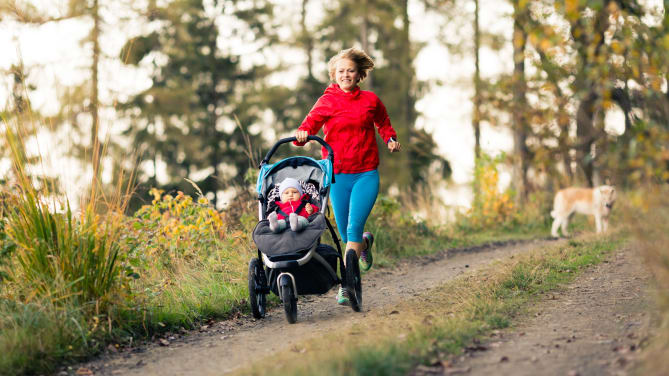 Woman with stroller