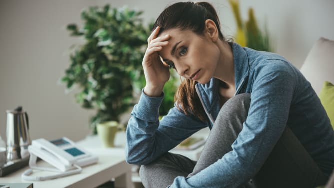 Stressed Woman at Work