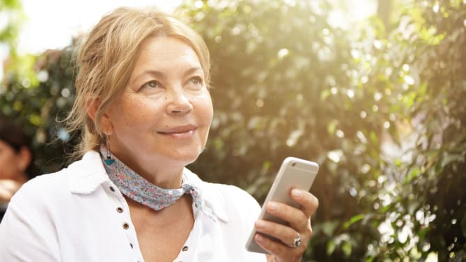 Woman on phone