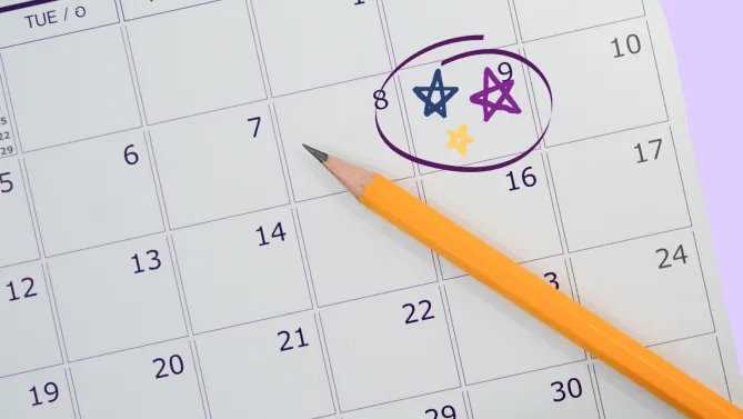calendar with Friday circled