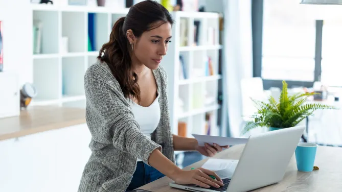 woman working