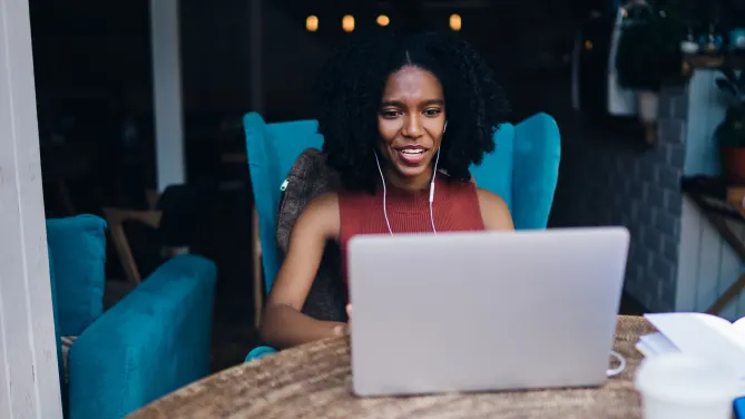 Woman Speaking at Work