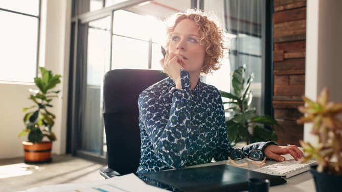 Woman at work