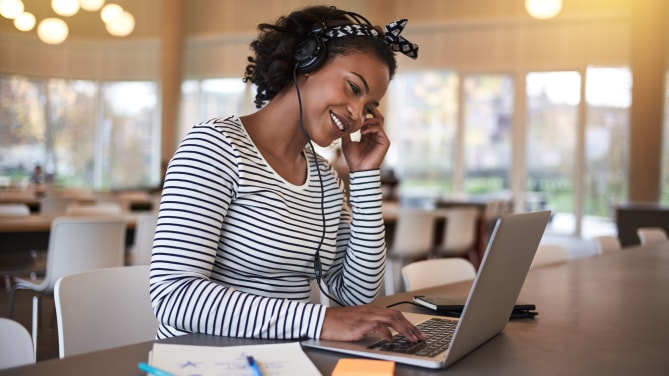 Woman on computer