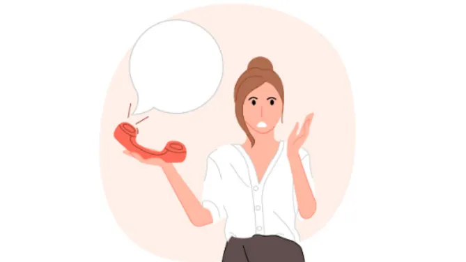 Annoyed woman