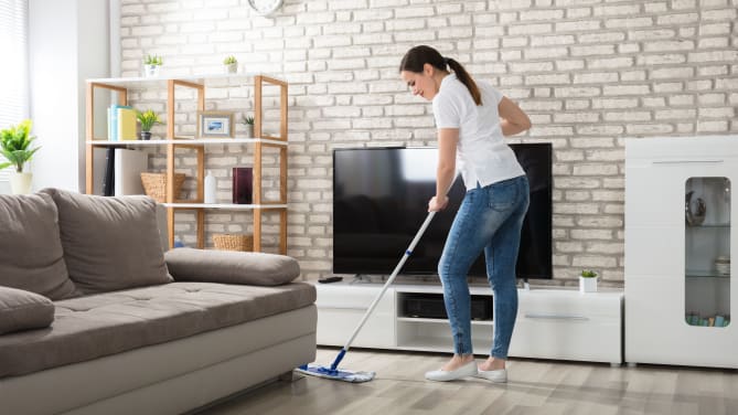 Woman cleaning