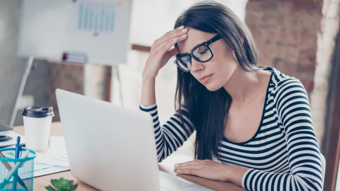 frustrated woman looking for a job
