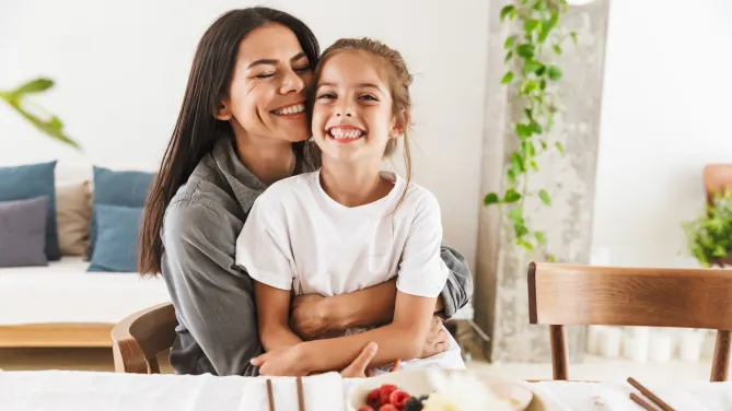 Mom with daughter