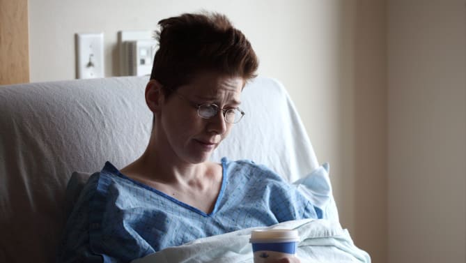 patient sitting in room