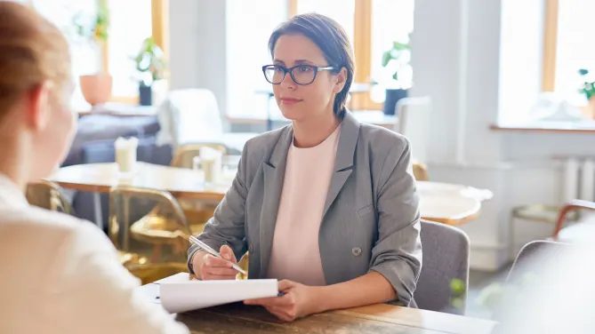 Woman at Job Interview