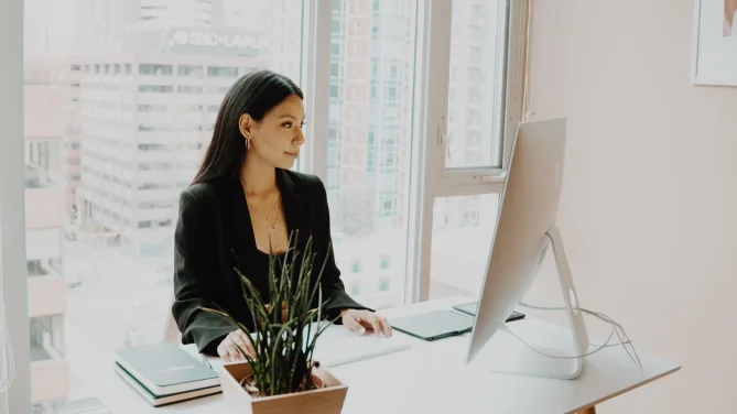 woman in her office