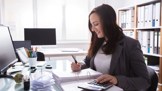 accountant working
