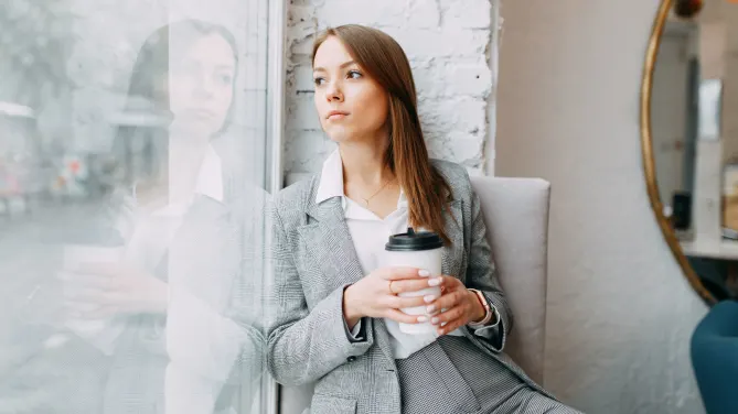 Stressed Woman at Work