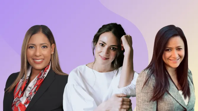 Yajaira Lopez, Catalina Rodríguez Ronderos, and Claudia Vanegas. Photos courtesy of Santander.
