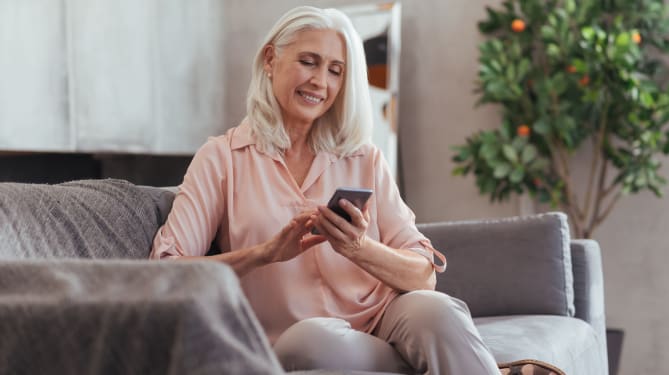 Happy older woman