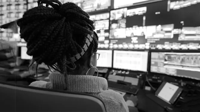 Woman working at NBCU.
