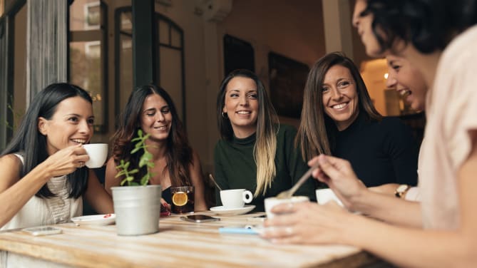 Women at table