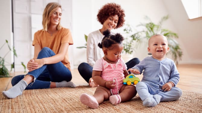 Moms on playdate