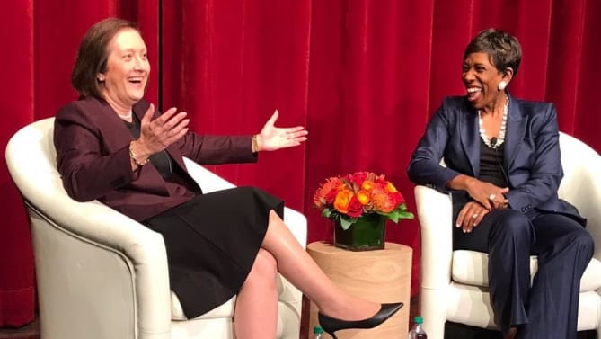 Judy Marks and Carla Harris