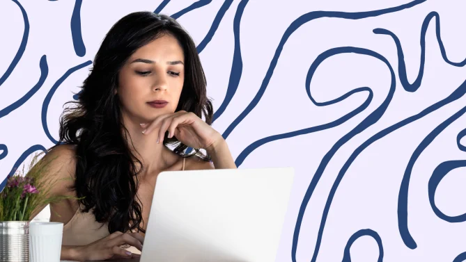 a woman searching for jobs