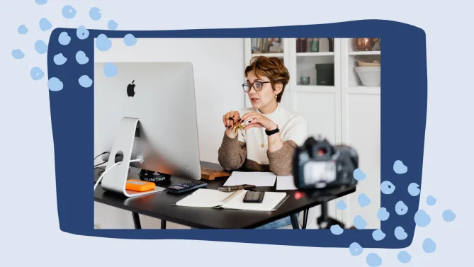 woman on virtual call