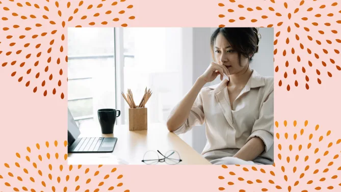 woman thinking work