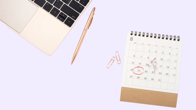 calendar with date circled