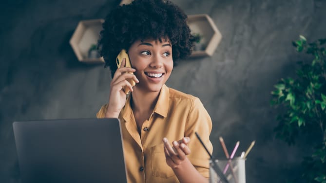 Woman on the phone