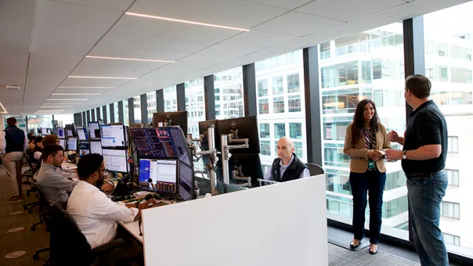 People at an office.