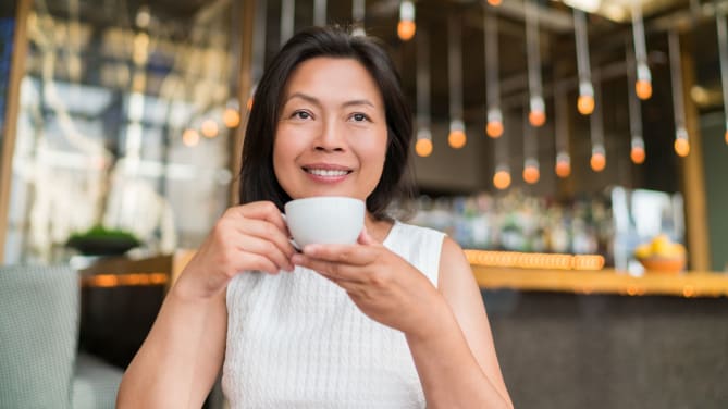 Woman with coffee