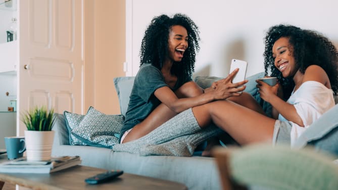 Women on phone