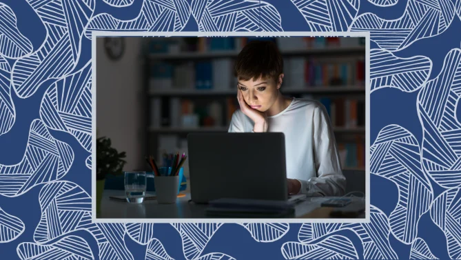 woman looking stressed