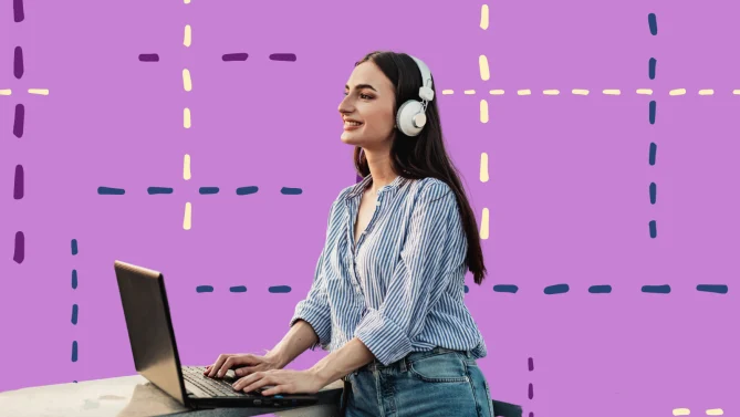 woman on a laptop 