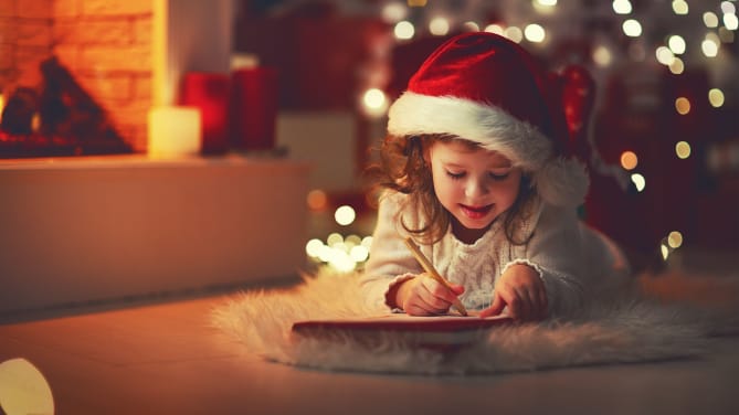 Girl at Christmas
