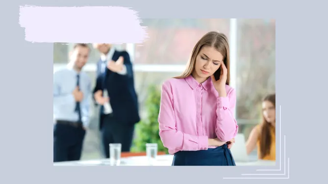 a woman being bullied at work