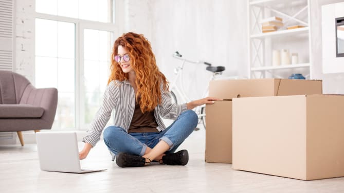 Woman moving