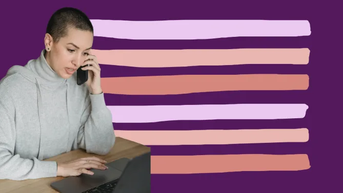 woman talking on phone