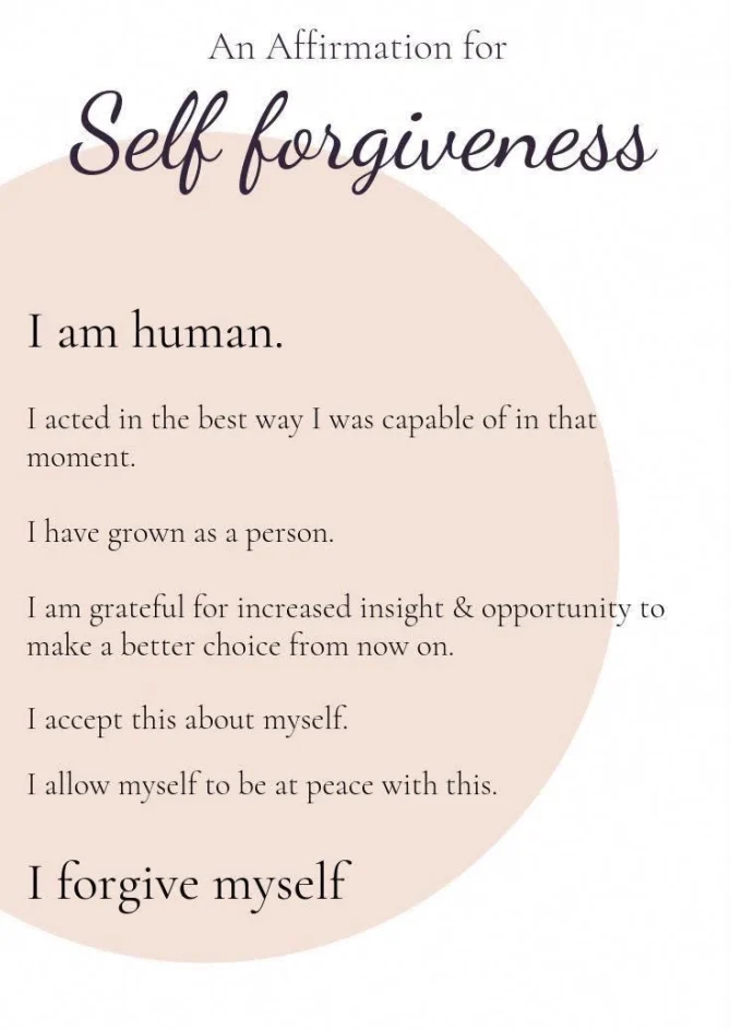 Believe it when you say it; you are worth forgiving