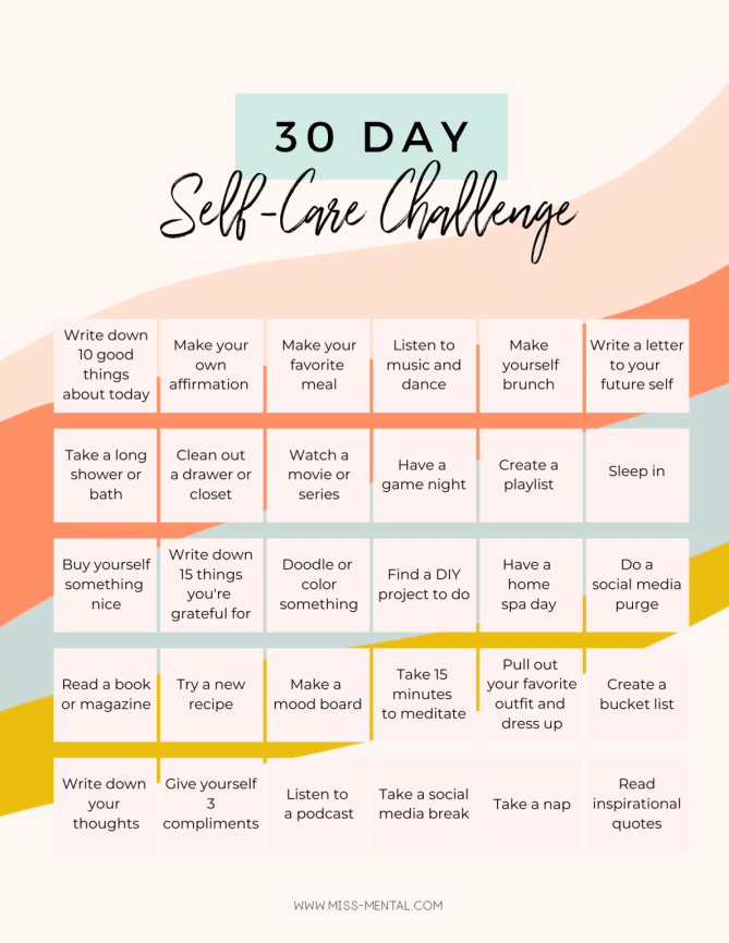 Let's challenge ourselves for the next 30 days to take care a daily habit.