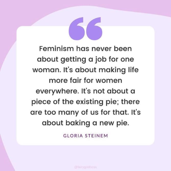 As we close out Women's History Month, this quote from Gloria Steinem really speaks volumes—not only for feminism, but for eq...