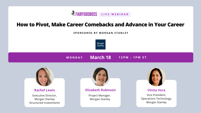 Join us on Monday, March 18 at 12 PM EDT for an FGB Live webinar discussion all about 'How to Pivot, Make Career Comebacks an...