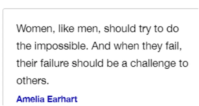 Women, like men, should try to do the impossible.