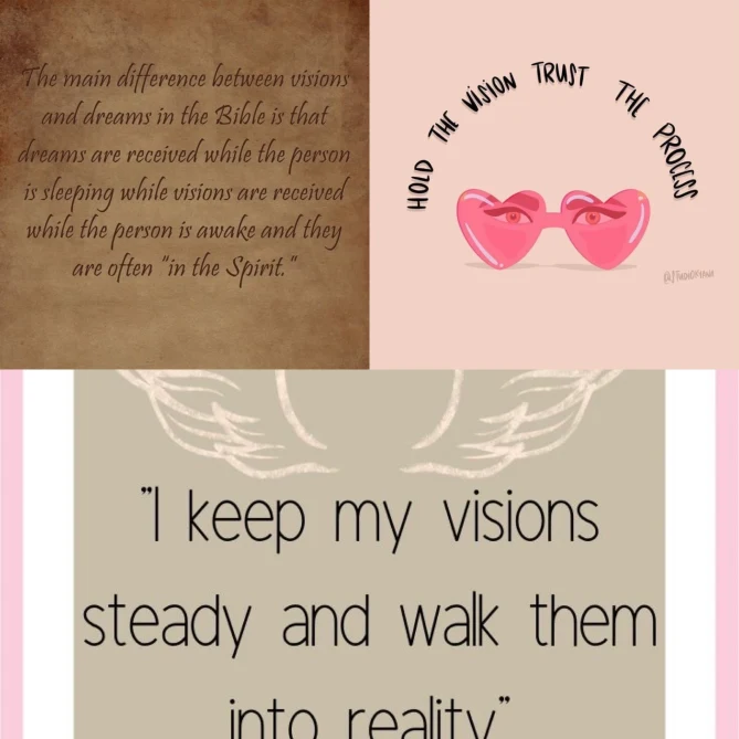 Trust my intuition and visions.
