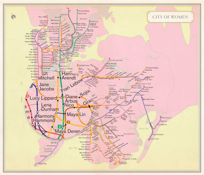For anyone who isn't familiar with Rebecca Solnit's revisionist versions of city maps highlighting the accomplishments of wom...