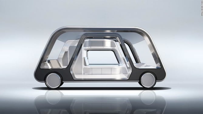 A self-driving, mobile hotel room?
