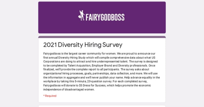 It's Fairygodboss' mission to uplift women in the workplace — which is why we're sharing our first annual Diversity Hiring Su...