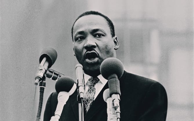 I recently came across this story about Martin Luther King, Jr -- when he was physically attacked onstage during a rally.