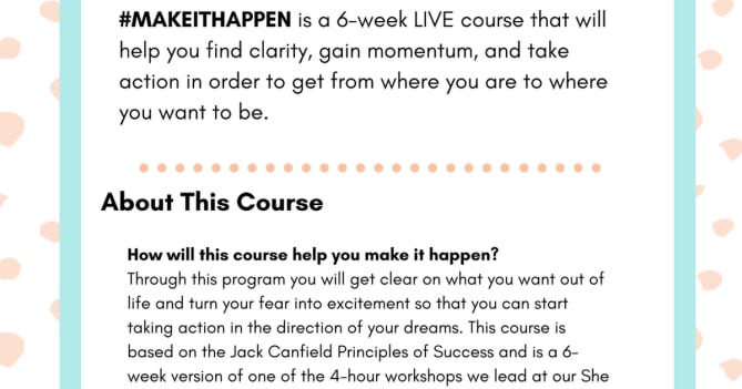 #MAKEITHAPPEN: CLARITY • MOMENTUM • ACTION 
