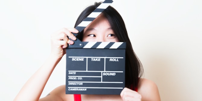 Woman Acting in a Scene